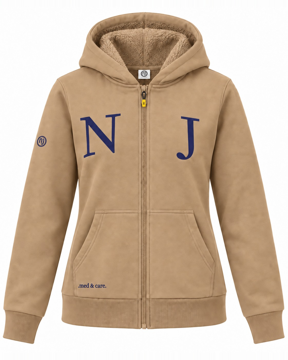 Zipper-Jacke Damen – NJ 21 – Sand – Vorderansicht