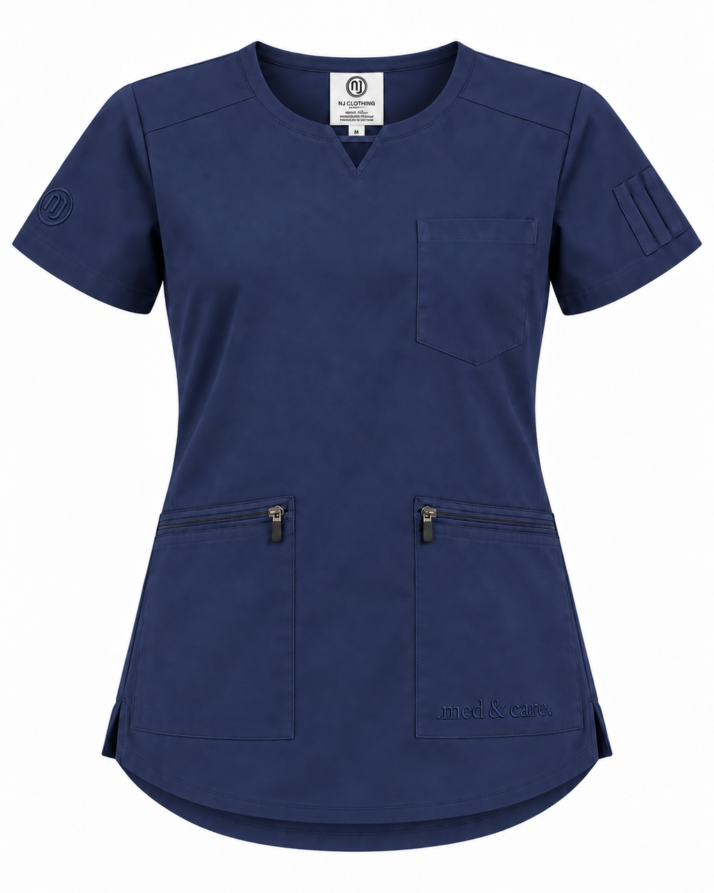 Kasack Damen – NJ 01 – Navy Blue – Vorderansicht – Etwas verlängert