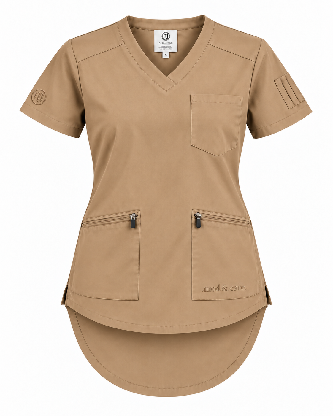 Kasack Damen – NJ 02 – Sand – Vorderansicht – Lang